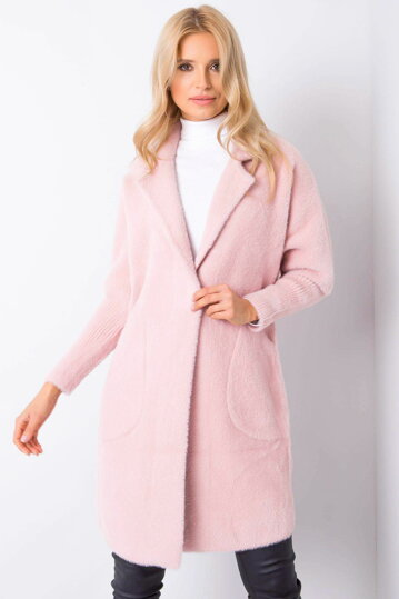 Svetloružový kabát alpaka Eveline