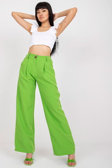 Zelené široké nohavice 