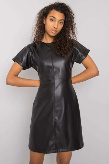 Čierne kožené šaty 3072