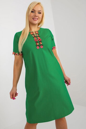 Zelené šaty s vreckami Edisa