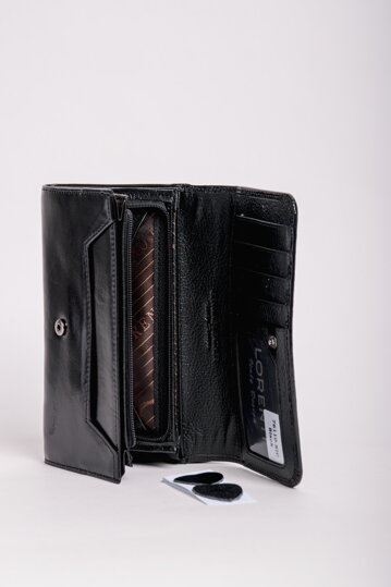 Čierna kožená peňaženka Lorenti