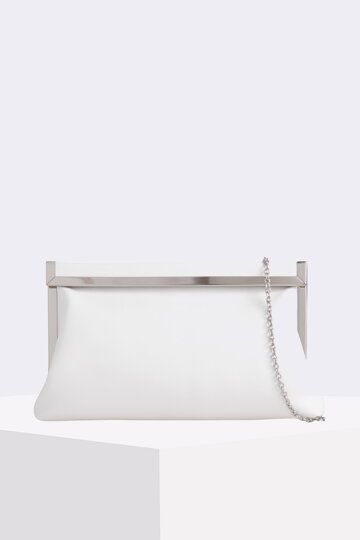 Biela listová kabelka Mirra