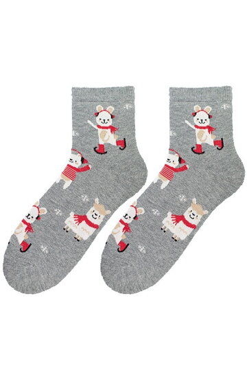 Sivé vianočné ponožky