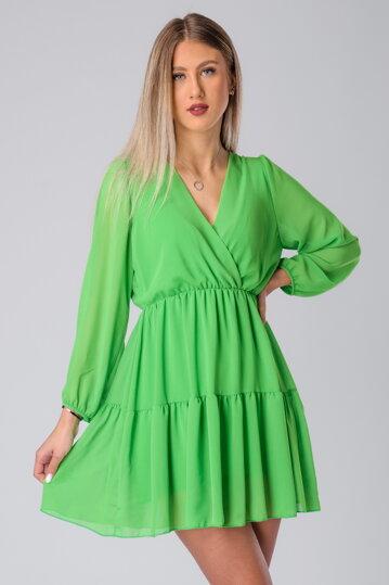 Zelené šifónové šaty Kelis