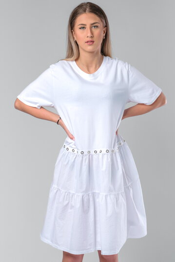 Biele midi šaty Oliwia