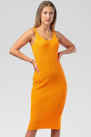 Háčkované šaty Simonett oranžové