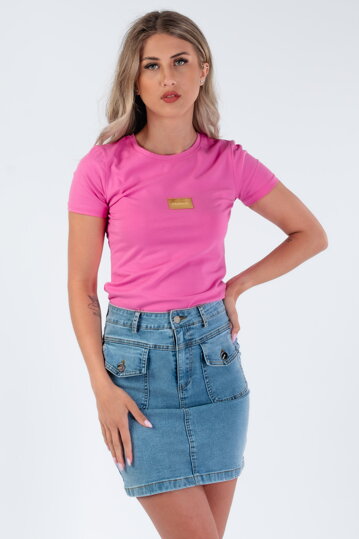 Ružové tričko s krátkym rukávom
