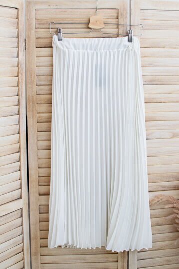 Biela plisovaná sukňa Shany