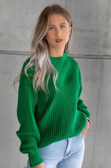 Zelený oversize sveter Dolain