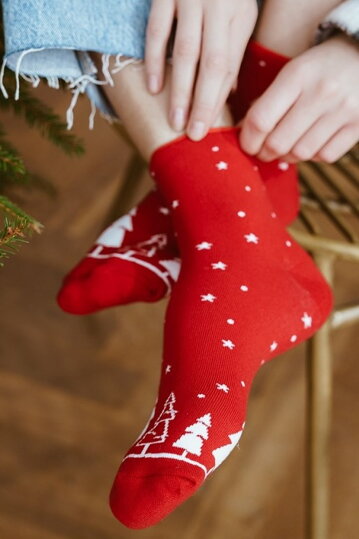 Vianočné ponožky červené