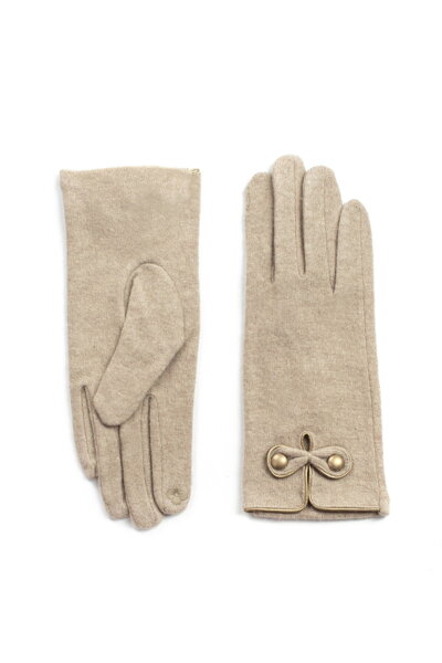 Elegantné béžové rukavice