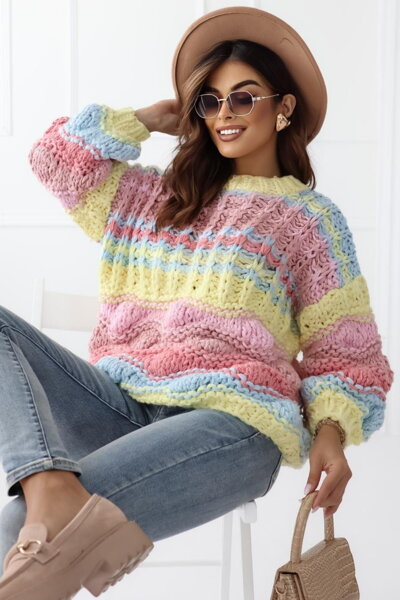 Pastelový oversize pulóver Lizzy