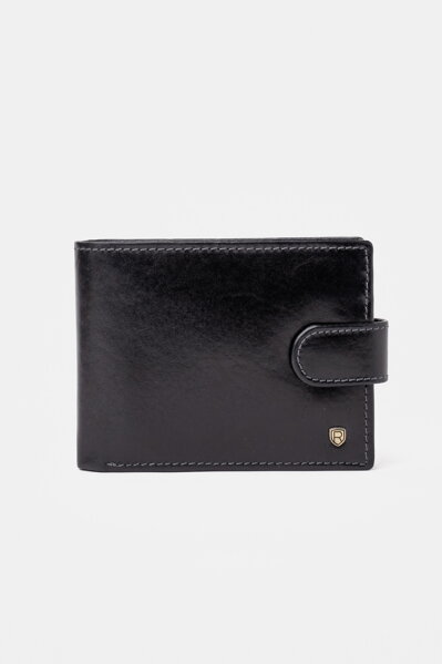 Čierna kožená peňaženka pánska