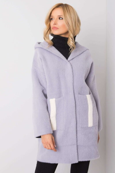 Sivý oversize kabát alpaka Nexa