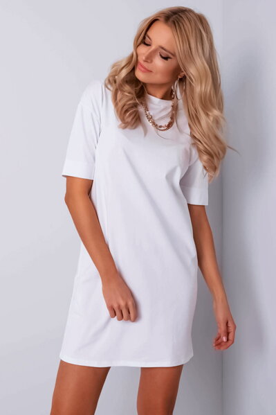Biele basic šaty Libra