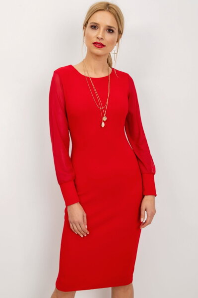 Červené elegantné šaty Sulley