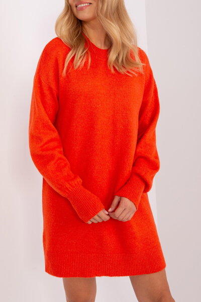 Oranžový oversize pulóver