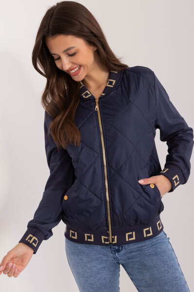 Tmavomodrá bomber bunda