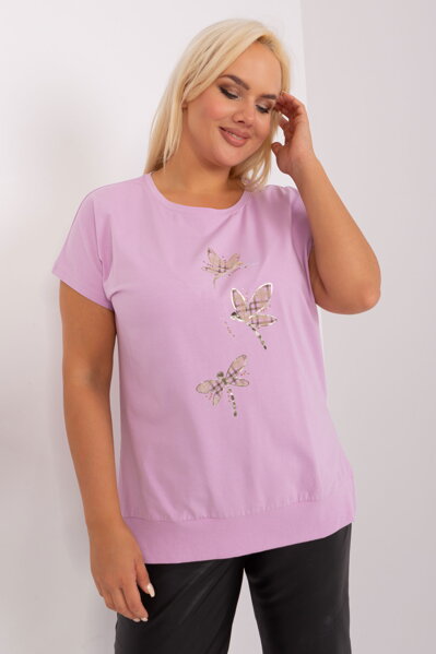Ružovo-fialové tričko s motýľmi