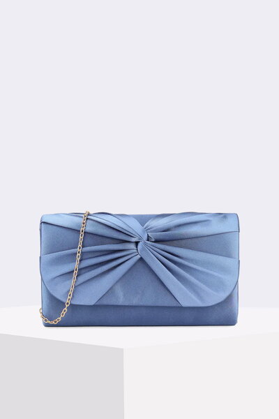 Modrá saténová kabelka Donna