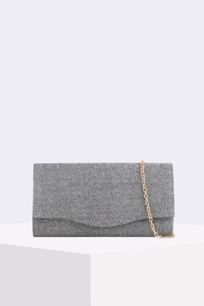 Spoločenská clutch kabelka Sentil šedá