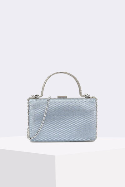 Luxusná spoločenská kabelka Tiffany bledomodrá