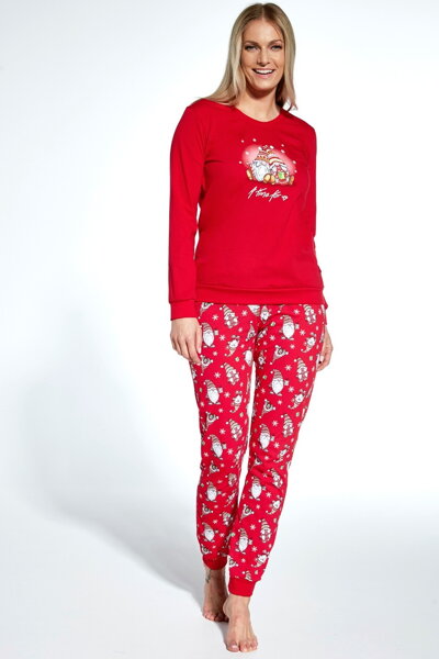 Dámske vianočné pyžamo Time For Us červené