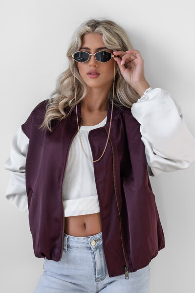 Bomber bundička burgundy