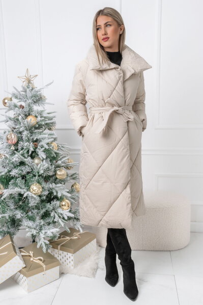 Smotanová dámska bunda na zimu