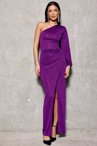 Luxusné spoločenské šaty NATALIE fialové