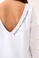 Asymetrická biela tunika Neck