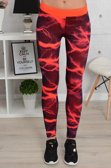 Legíny Fitness Storm oranžové