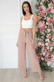 Smotanovo-biely crop top Rael
