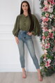 Oversize košeľa Crissa khaki