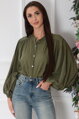 Oversize košeľa Crissa khaki