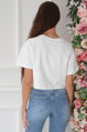 Biely crop top Mayki