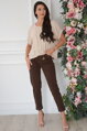 Hnedé mom fit rifle Fiorre 