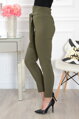 Khaki elegantné nohavice Olave