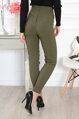 Khaki elegantné nohavice Olave