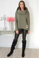 Oversize mikina Minos khaki