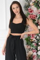 Čierny crop top Rael