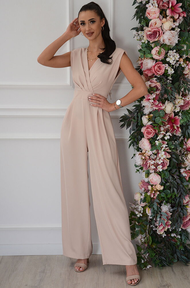 Elegantný béžový overál Ginny