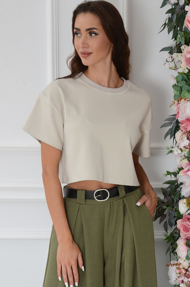 Béžový crop top Mayki Béžový crop top Mayki