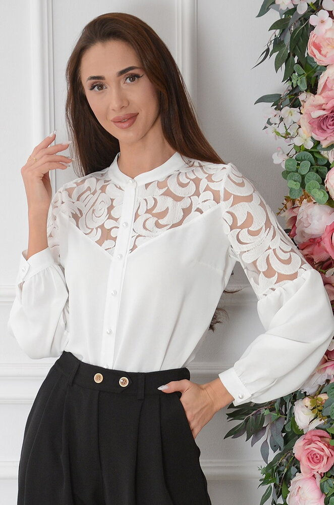 Biela košeľa s ozdobným detailom Madonna