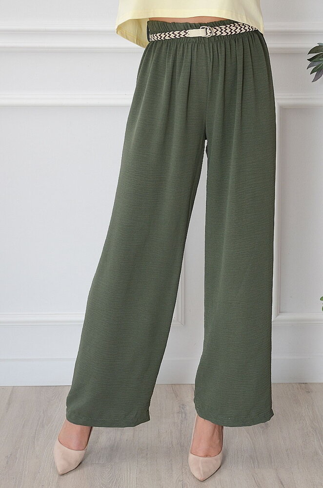 Boho letné nohavice Tarco khaki Boho letné nohavice Tarco khaki