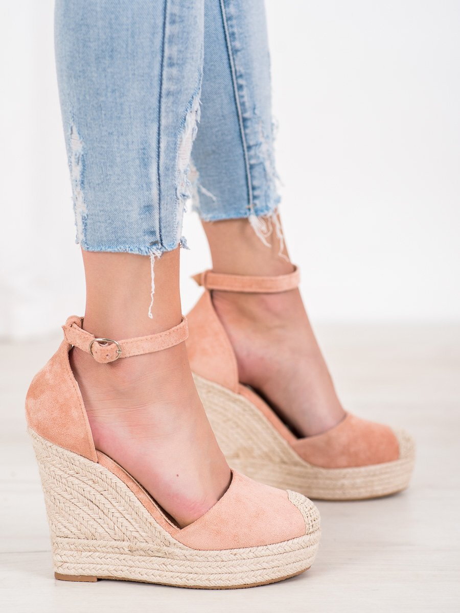 Ruzove Espadrilky Na Platforme Planeta Mody Sk