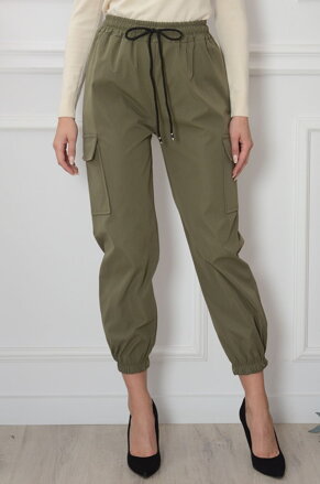Khaki jogger nohavice Davids