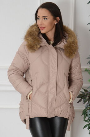Béžová oversize bunda Amory 