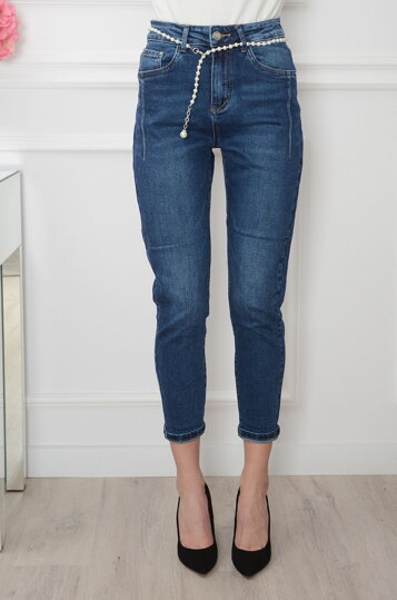 Tmavomodré MOM JEANS Hayti
