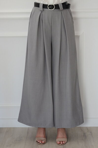 Sivé široké nohavice Revo